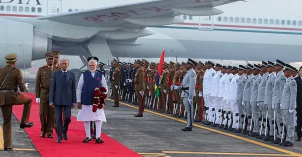 Grand Welcome in Mauritius! PM Modi Begins 2-Day Historic Visit, All 34 Ministers Present