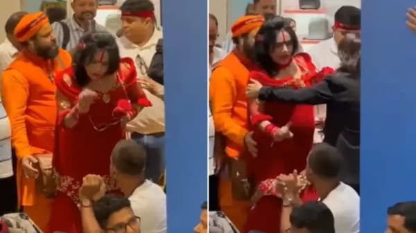"Air India Haaye Haaye!"—Passengers Protest at Airport, Radhe Maa Tries to Intervene, Sparks Argument