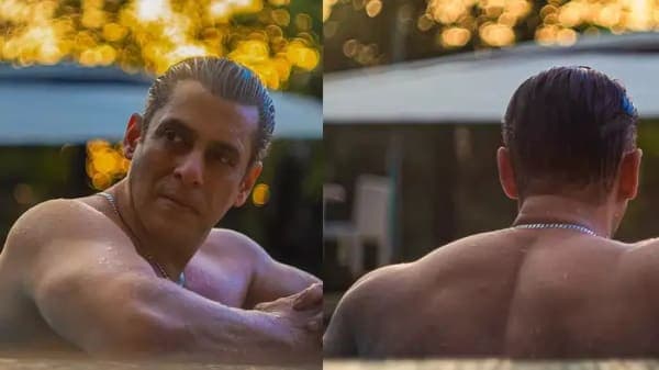 Salman Khan Goes Shirtless in Pool, Says ‘Hello ji Sanam hum aa gaye’ in Classic Andaz Apna Apna Style