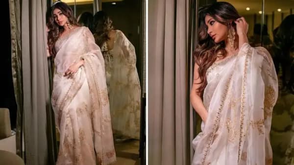 Mouni Roy Dazzles in Saree, Fans Can’t Take Their Eyes Off Her Diamond Ring