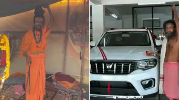 Ek Hath Khade Baba Buys a Scorpio? Viral Reel Sparks Confusion Online
